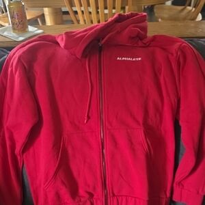 Alphalete Bright Red Full-Zip Hoodie